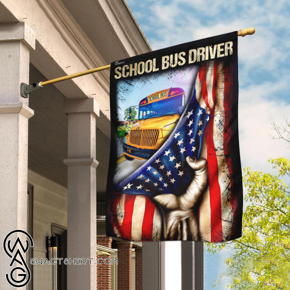 School bus driver flag