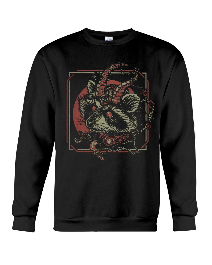 skull gothic raccoon satan sweatshirt
