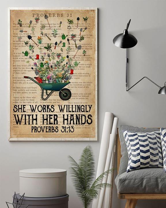 She works willingly with her hands proverbs 31 13 poster 4