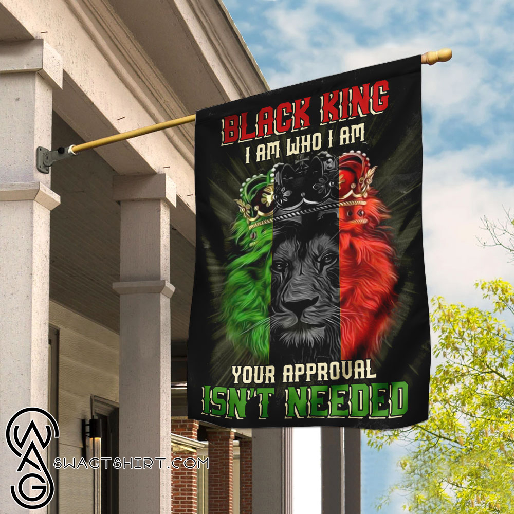 Black king i am who i am your approval isn_t needed flag