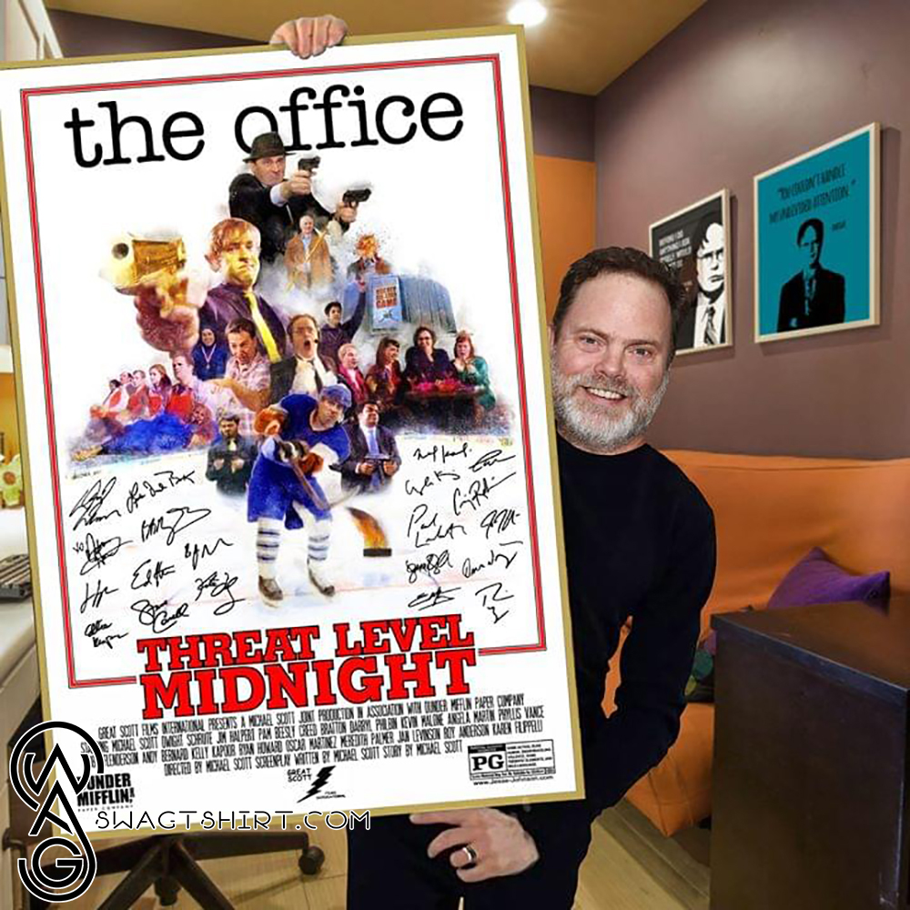 The office threat level midnight all signatures of actors poster