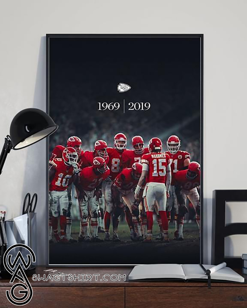NFL kansas city chiefs 1969 2019 players formation poster
