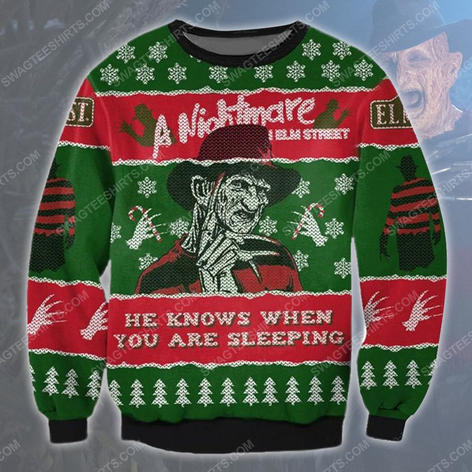 A nightmare on elm street ​ugly christmas sweater - Copy (2)