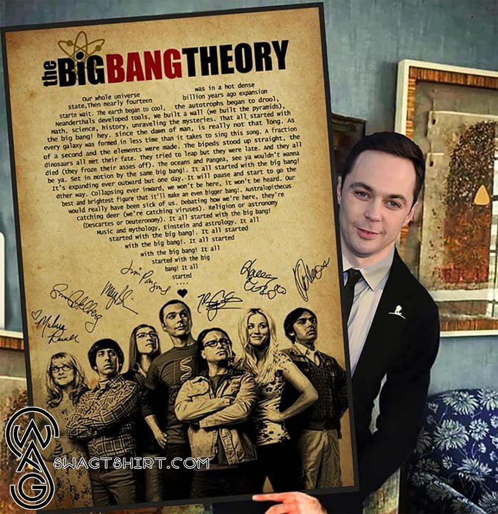 The big bang theory song lyric signatures poster