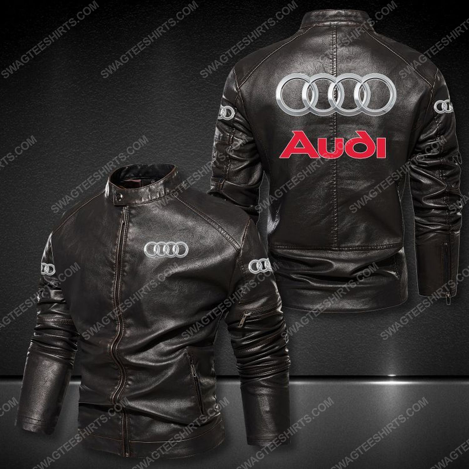 Audi sports cars leather jacket 1 - Copy