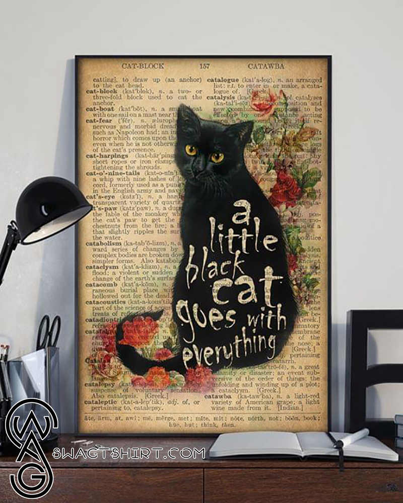 Rose dictionary a little black cat goes with everything poster