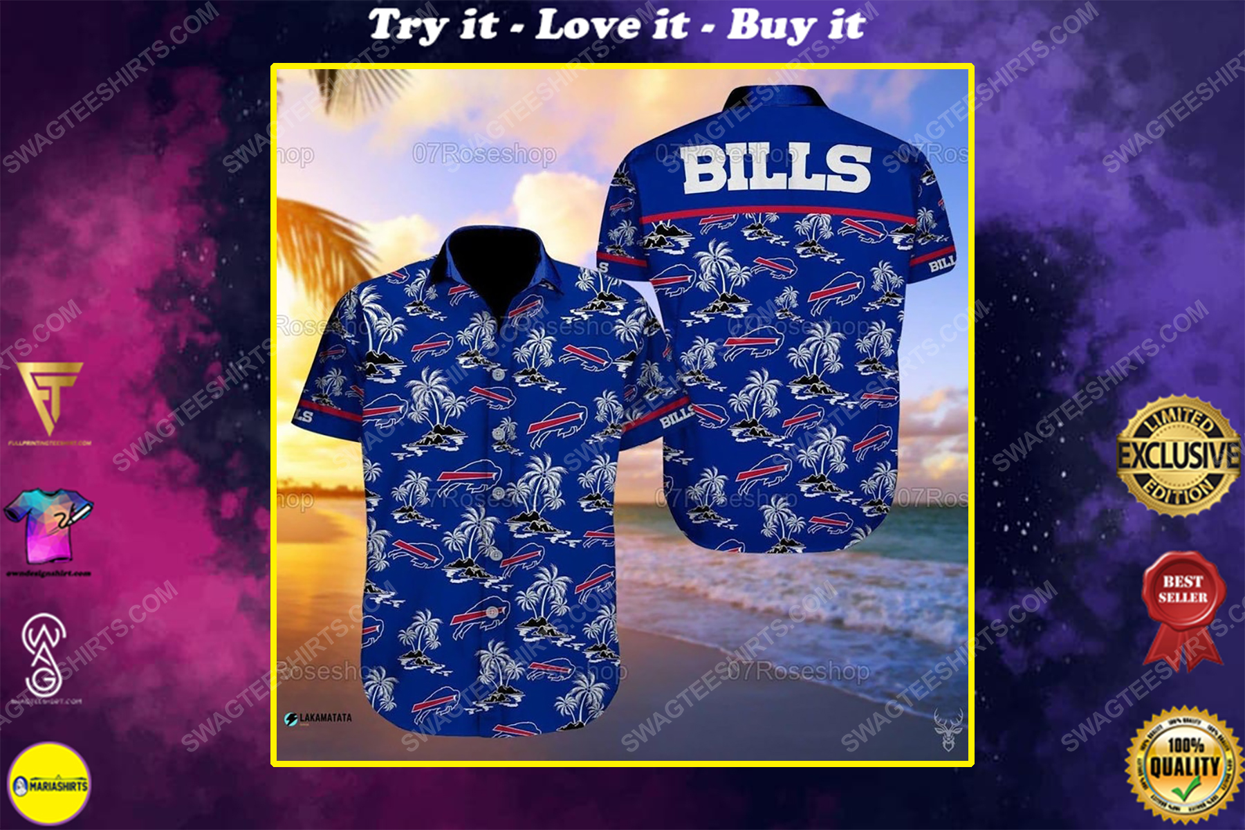 Buffalo bills nfl football sports hawaiian shirt