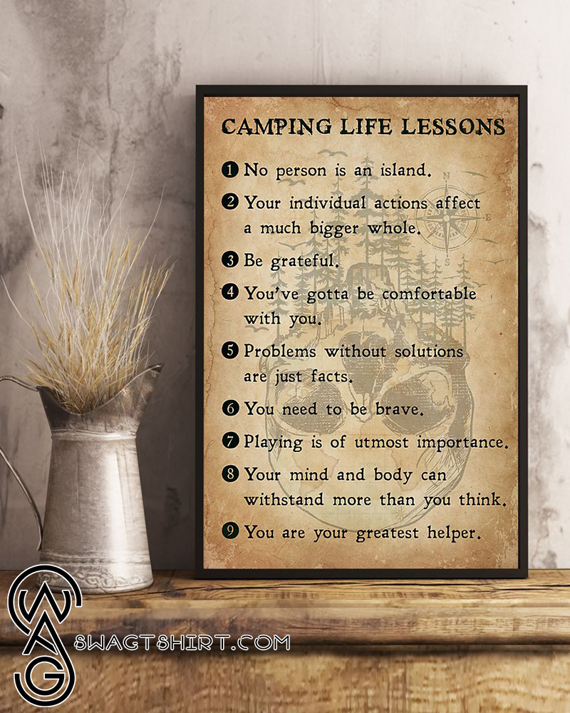 Camping life lessons poster