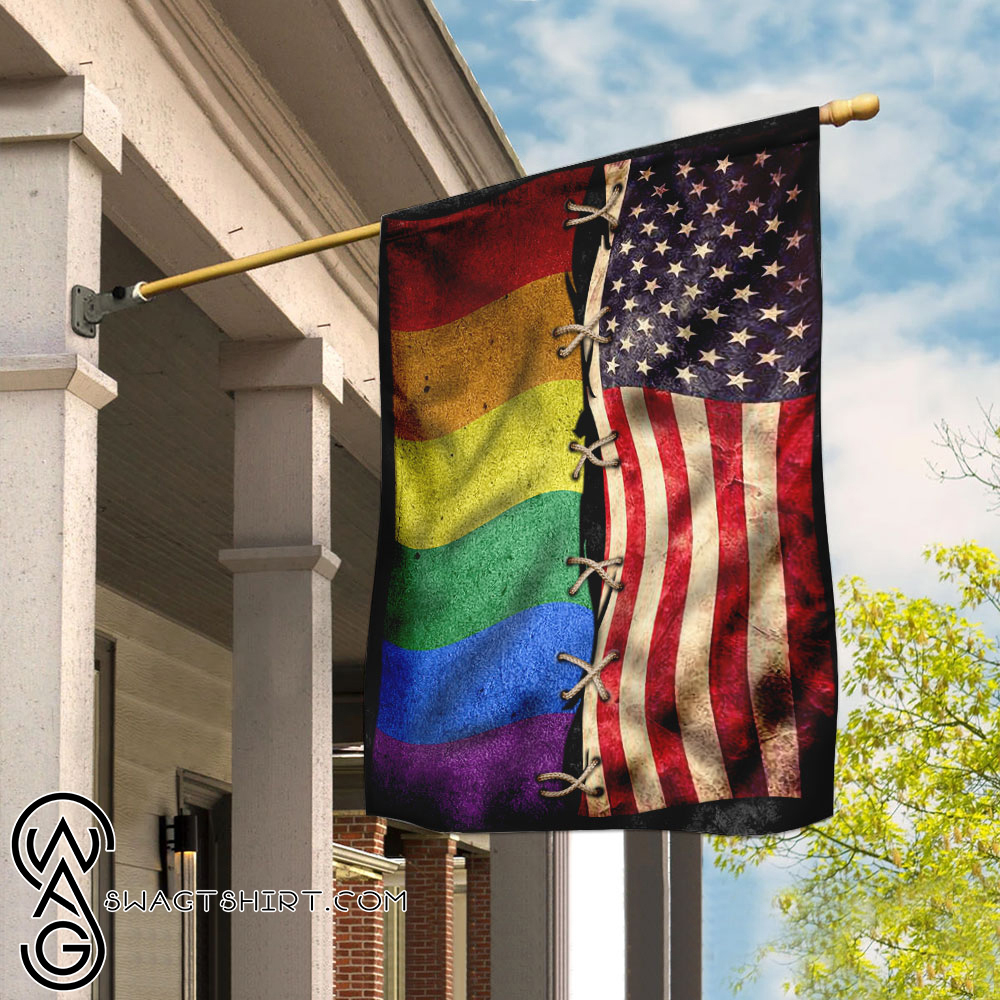 LGBT american independence day flag