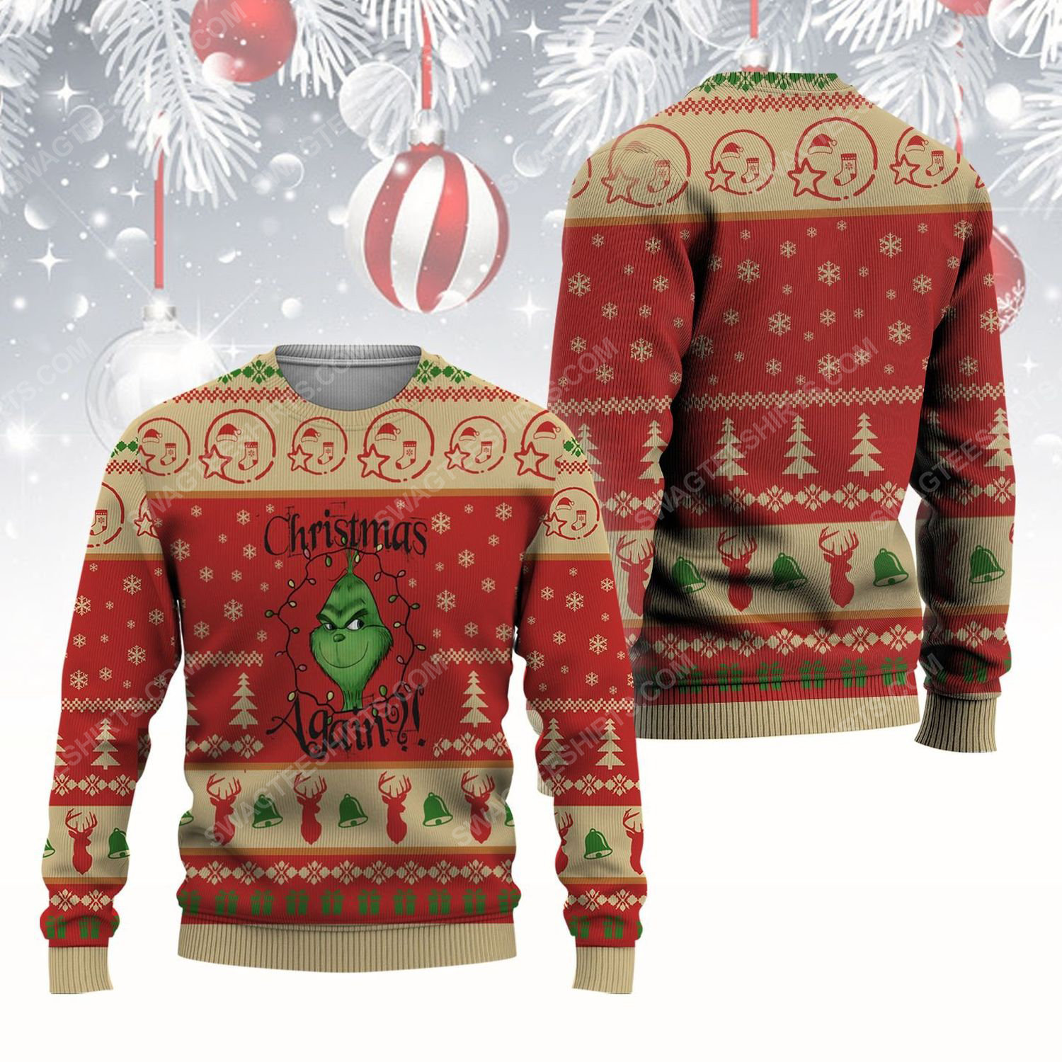 Christmas again the grinch ​ugly christmas sweater - Copy (2)