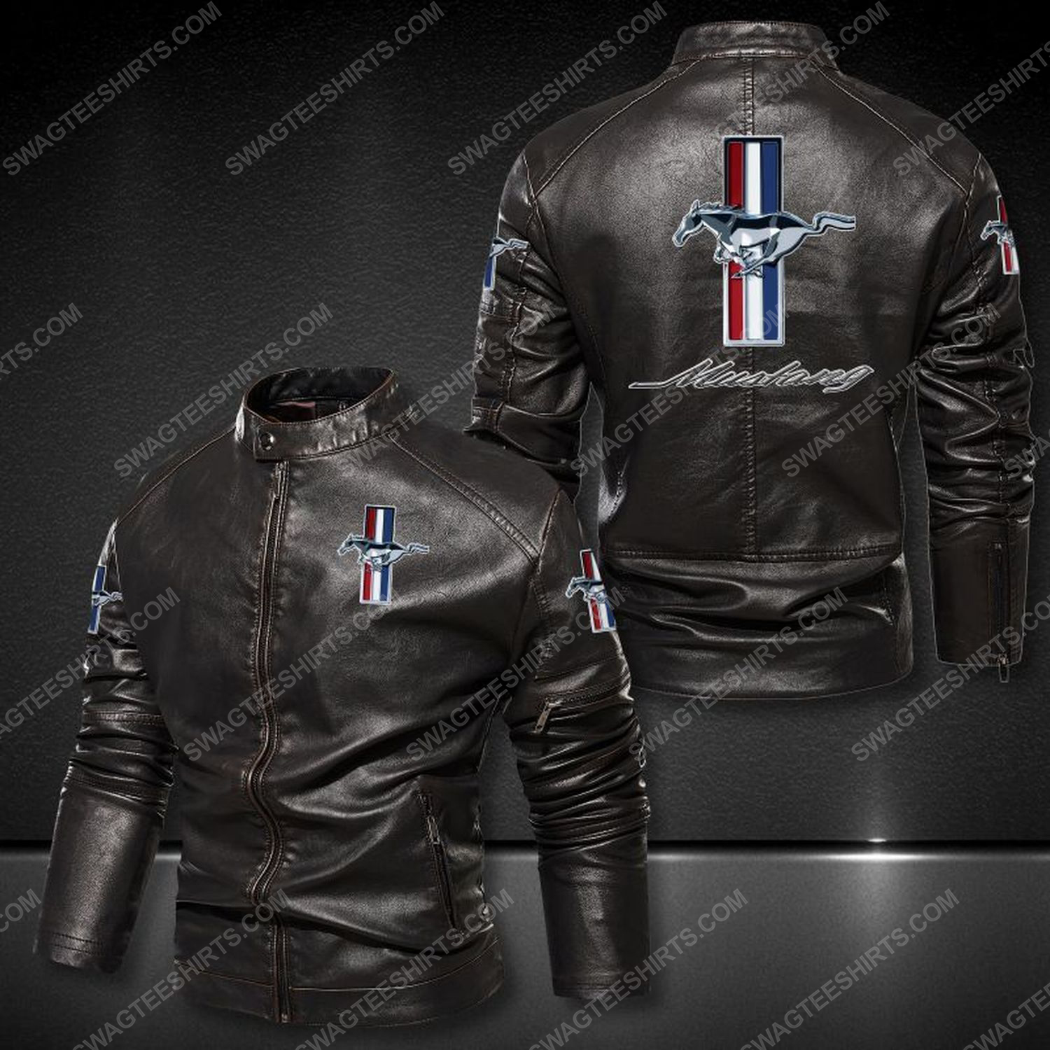 Ford mustang sports car leather jacket 1 - Copy