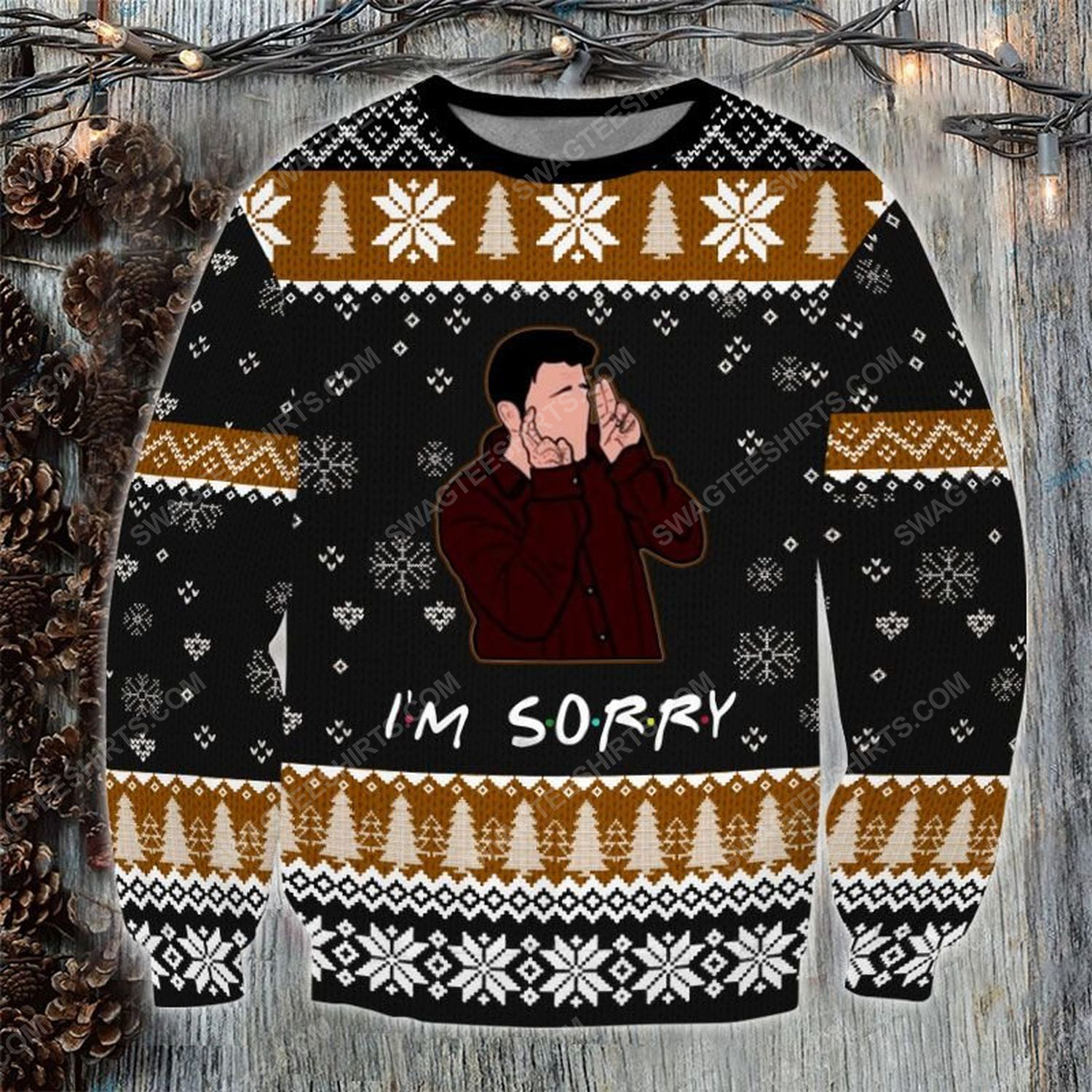 Friends tv show i'm sorry ugly christmas sweater - Copy (2)