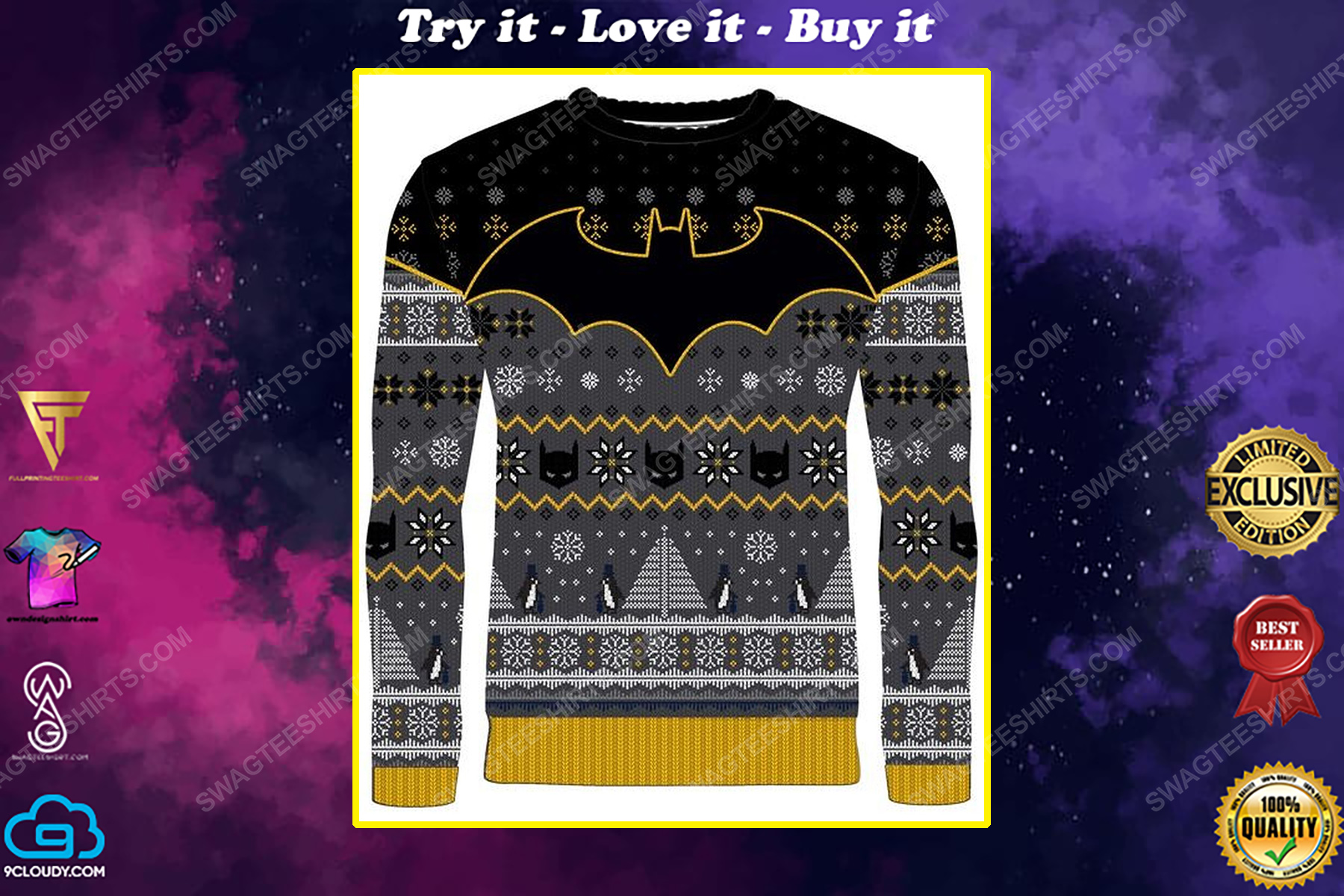 Goodwill in gotham batman full print ugly christmas sweater