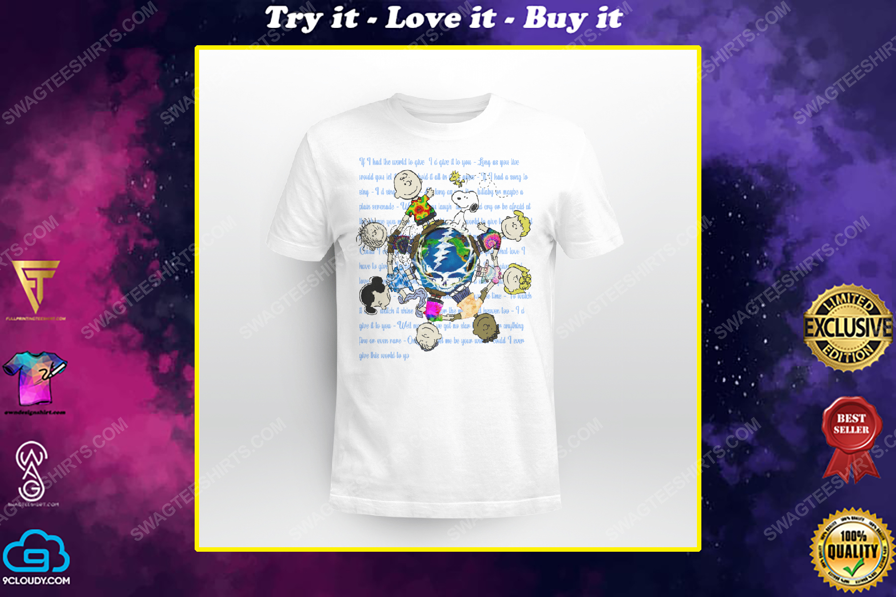 [Best selling products] Grateful dead and charlie brown if i had the world to give shirt