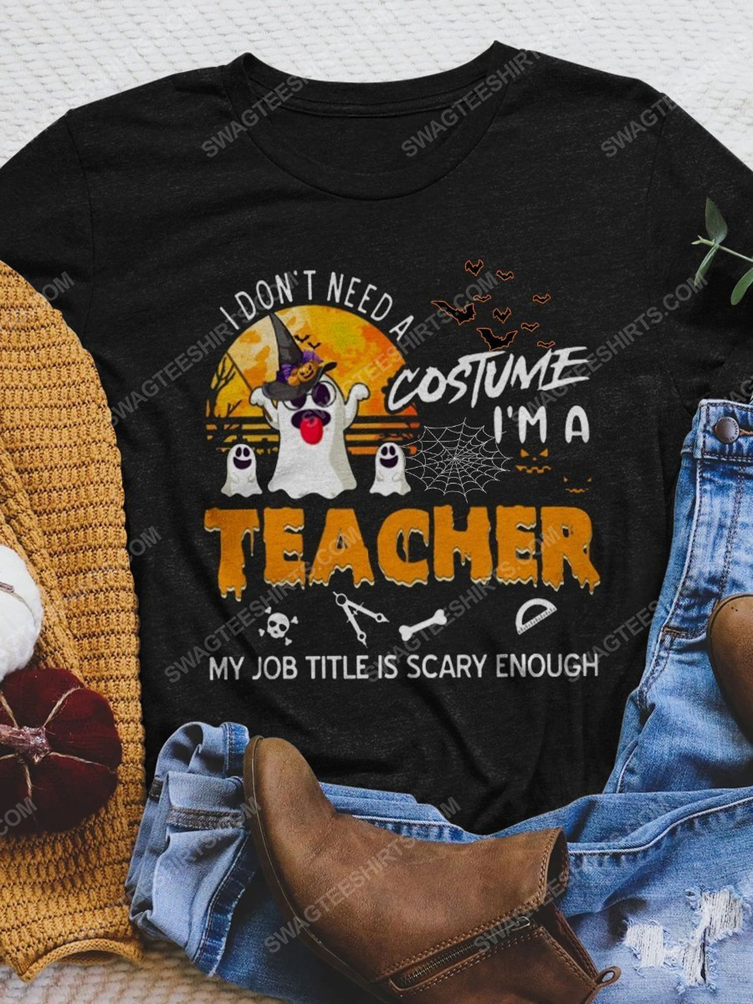 Halloween i don't need a costume i'm a teacher shirt 1 - Copy (2)