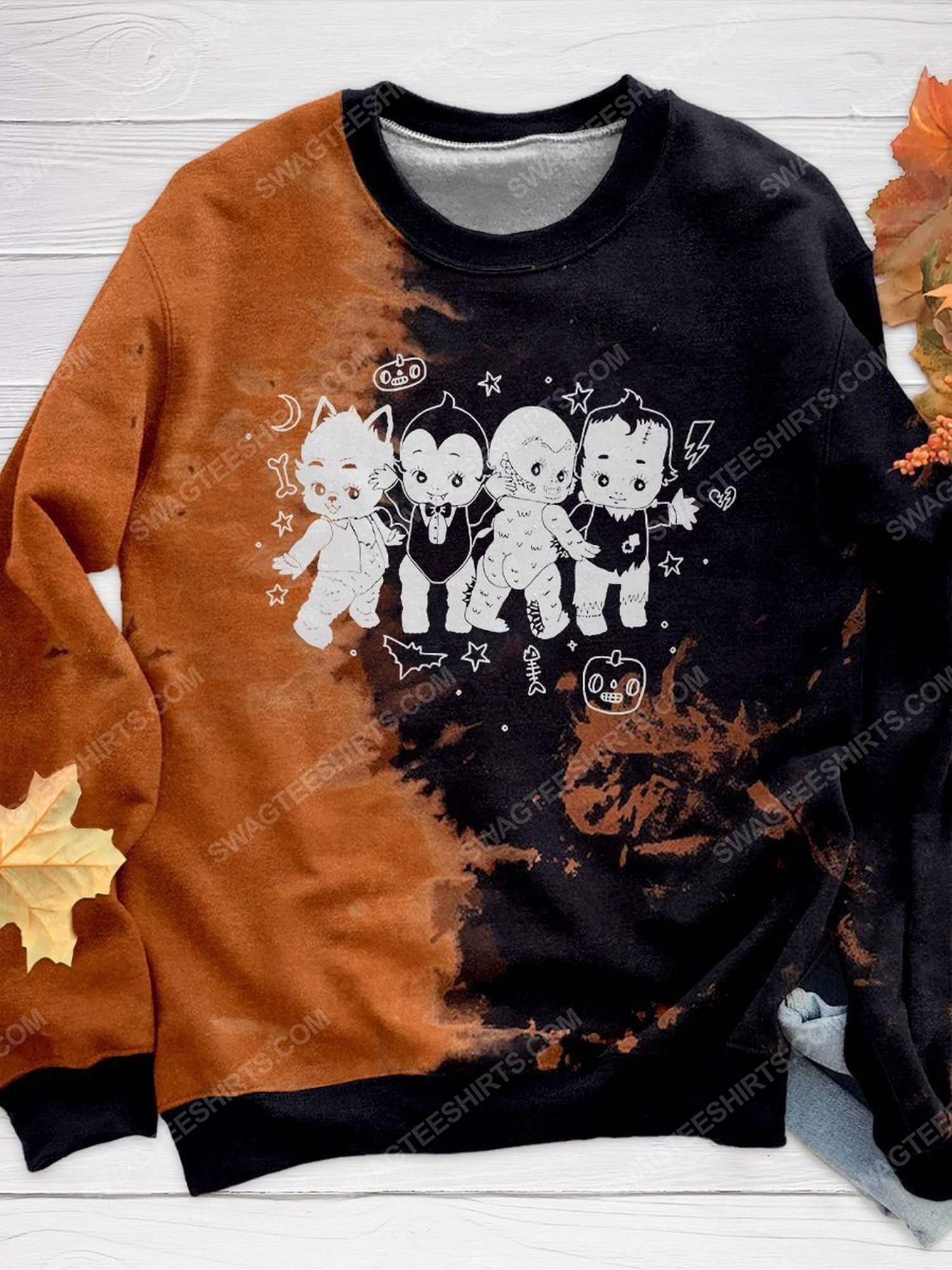 Halloween night and monster costume kewpie full print shirt 1 - Copy (2)