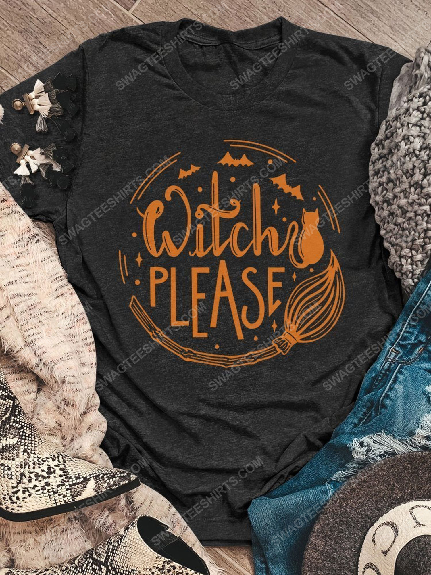 Halloween night cat bat and witch please shirt 1 - Copy (2)