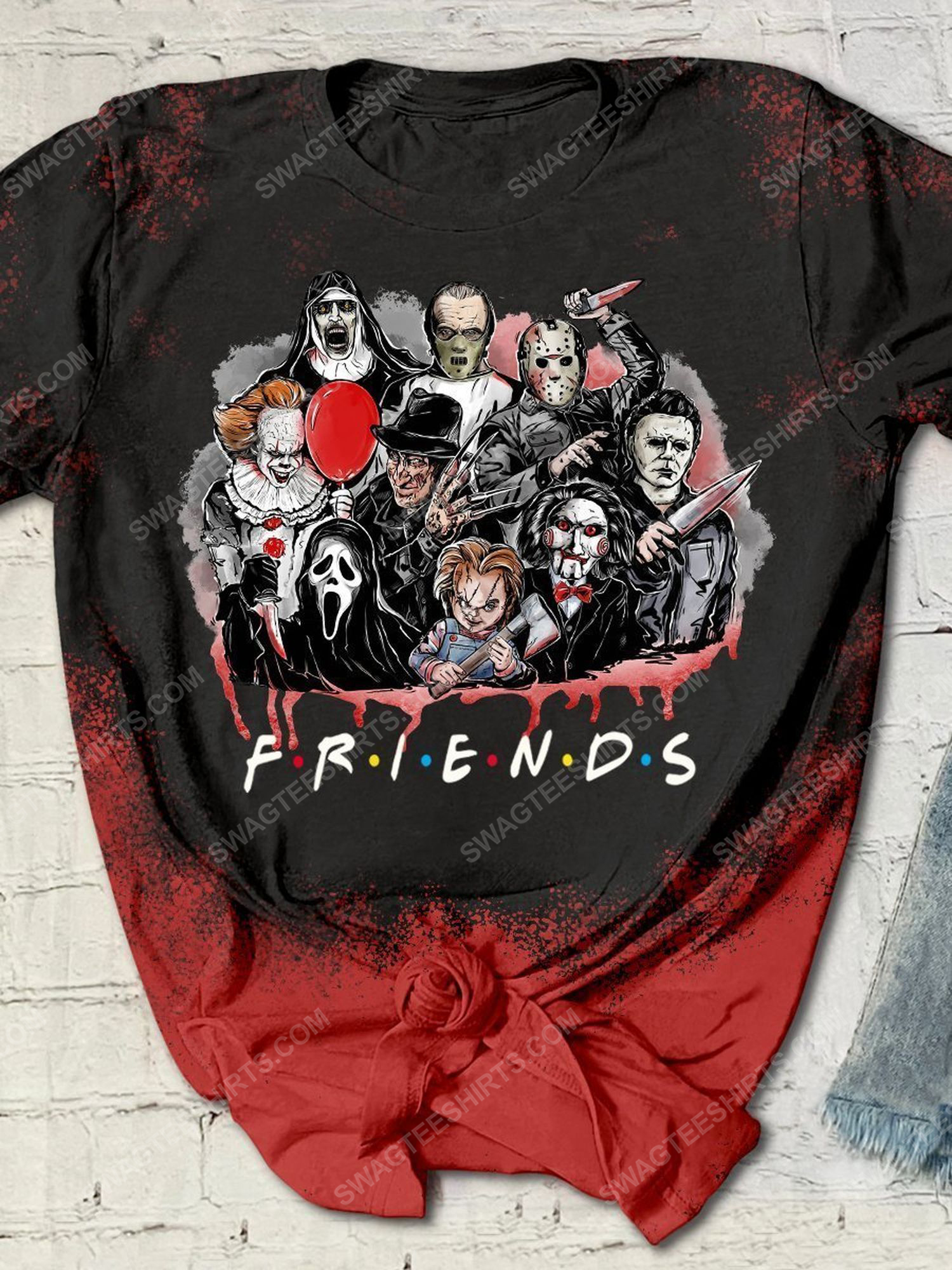 Happy halloween with serial killers friends tv show shirt 1