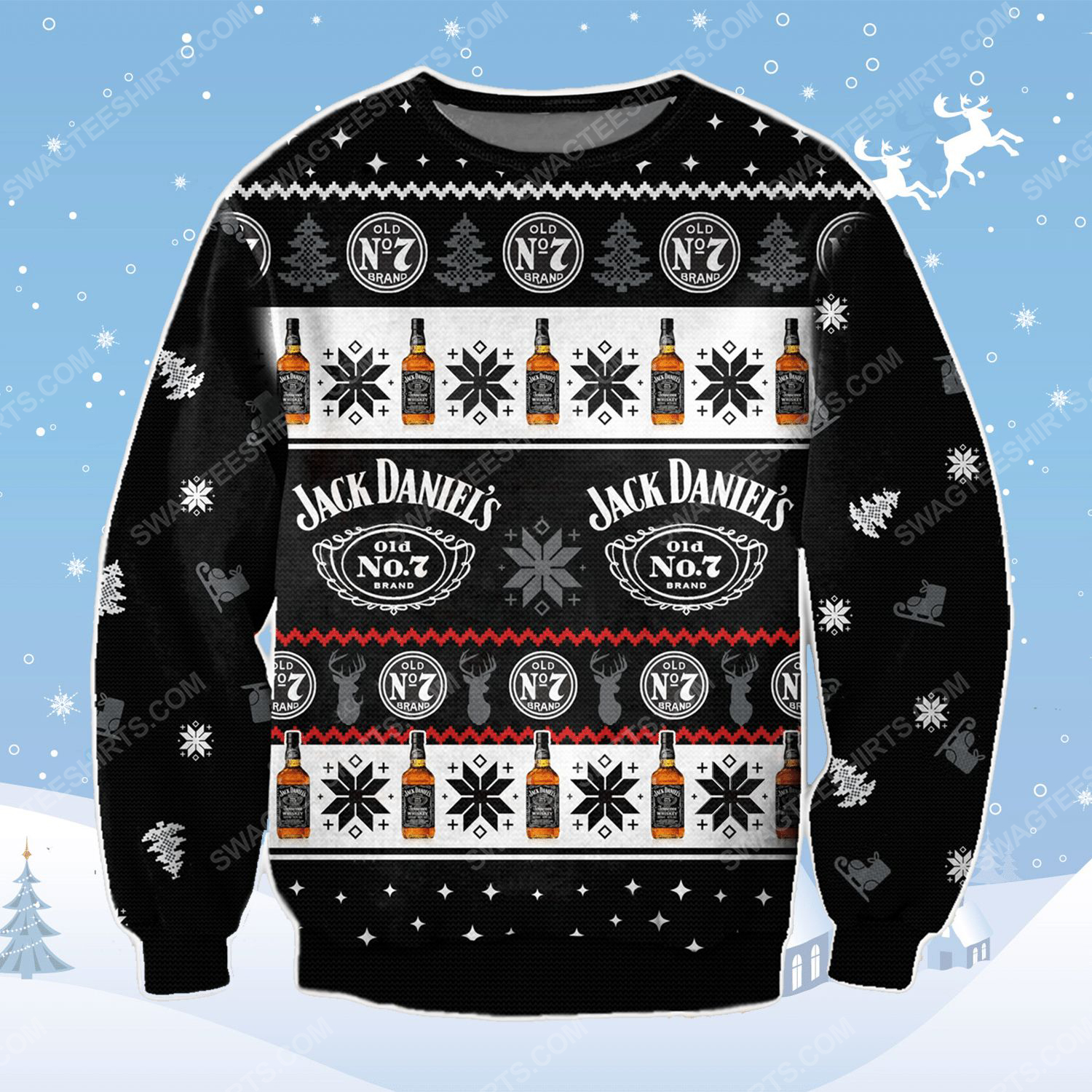 Jack daniel's old no 7 tennessee whiskey ugly christmas sweater - Copy (2)