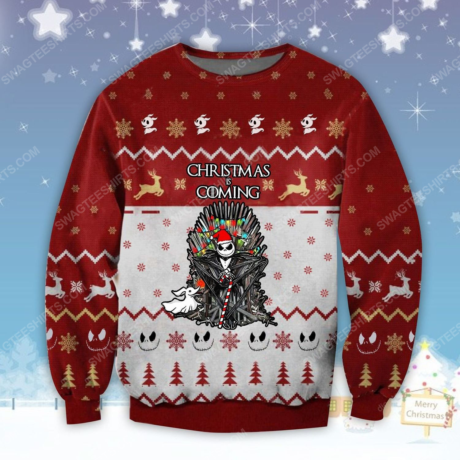 Jack skellington christmas is coming ​ugly christmas sweater - Copy (2)
