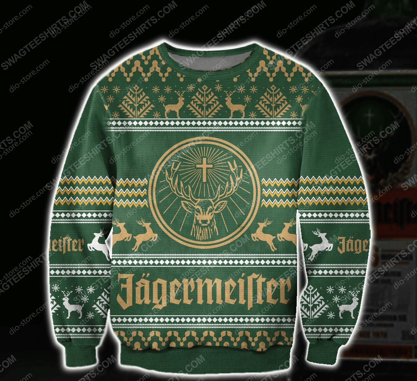 Jagermeister all over print ugly christmas sweater - Copy (2)