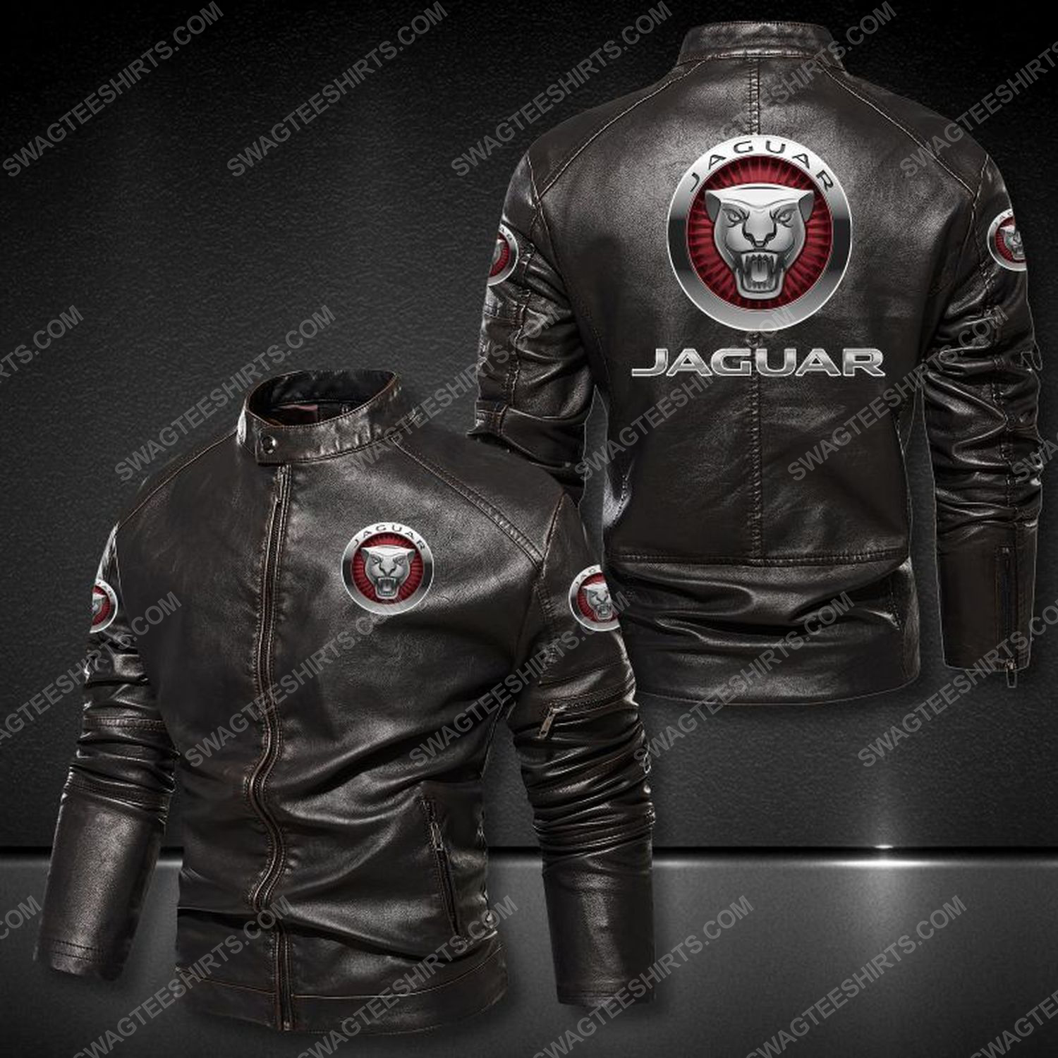 Jaguar sports cars racing leather jacket 1 - Copy