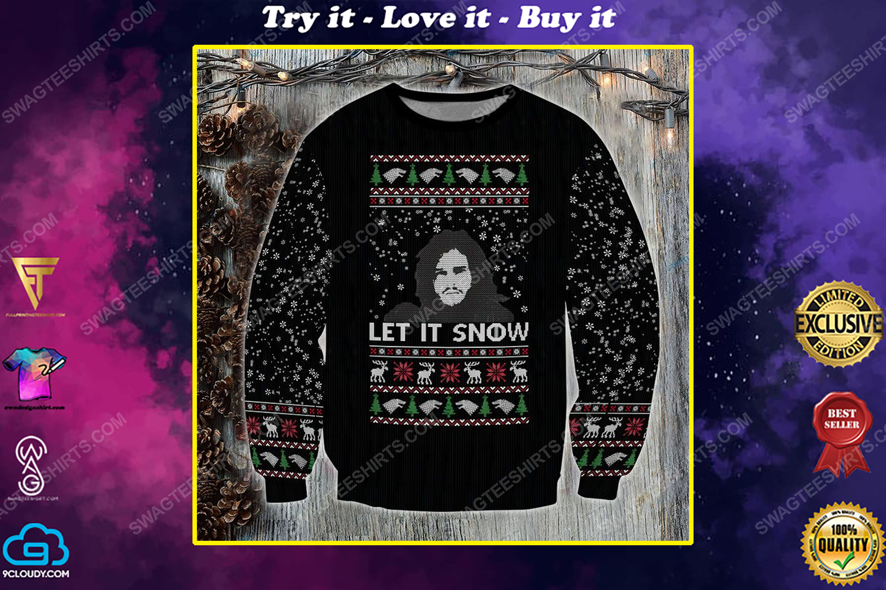 Let it snow game of thrones ​ugly christmas sweater 1