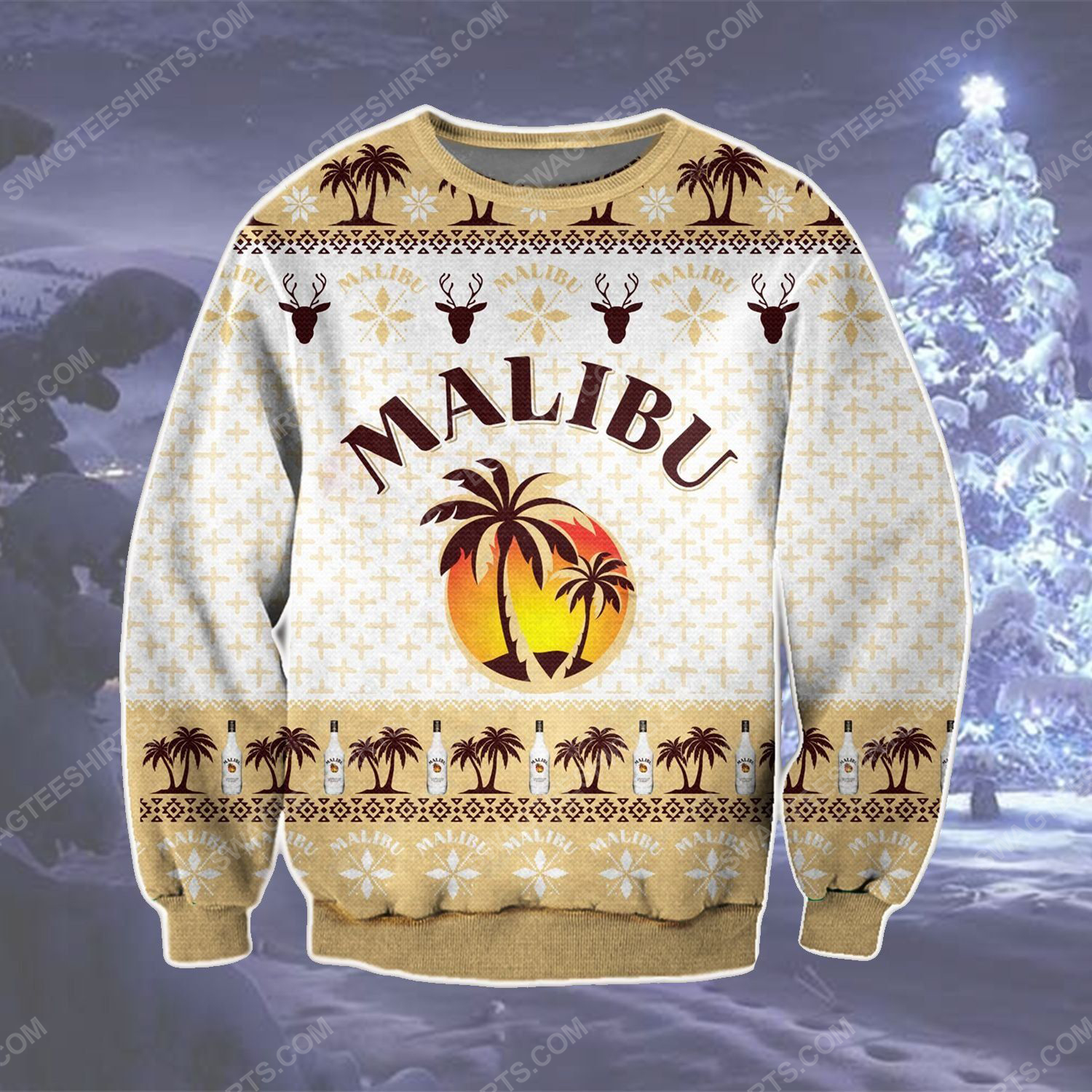 Malibu rum drinks ugly christmas sweater - Copy (2)