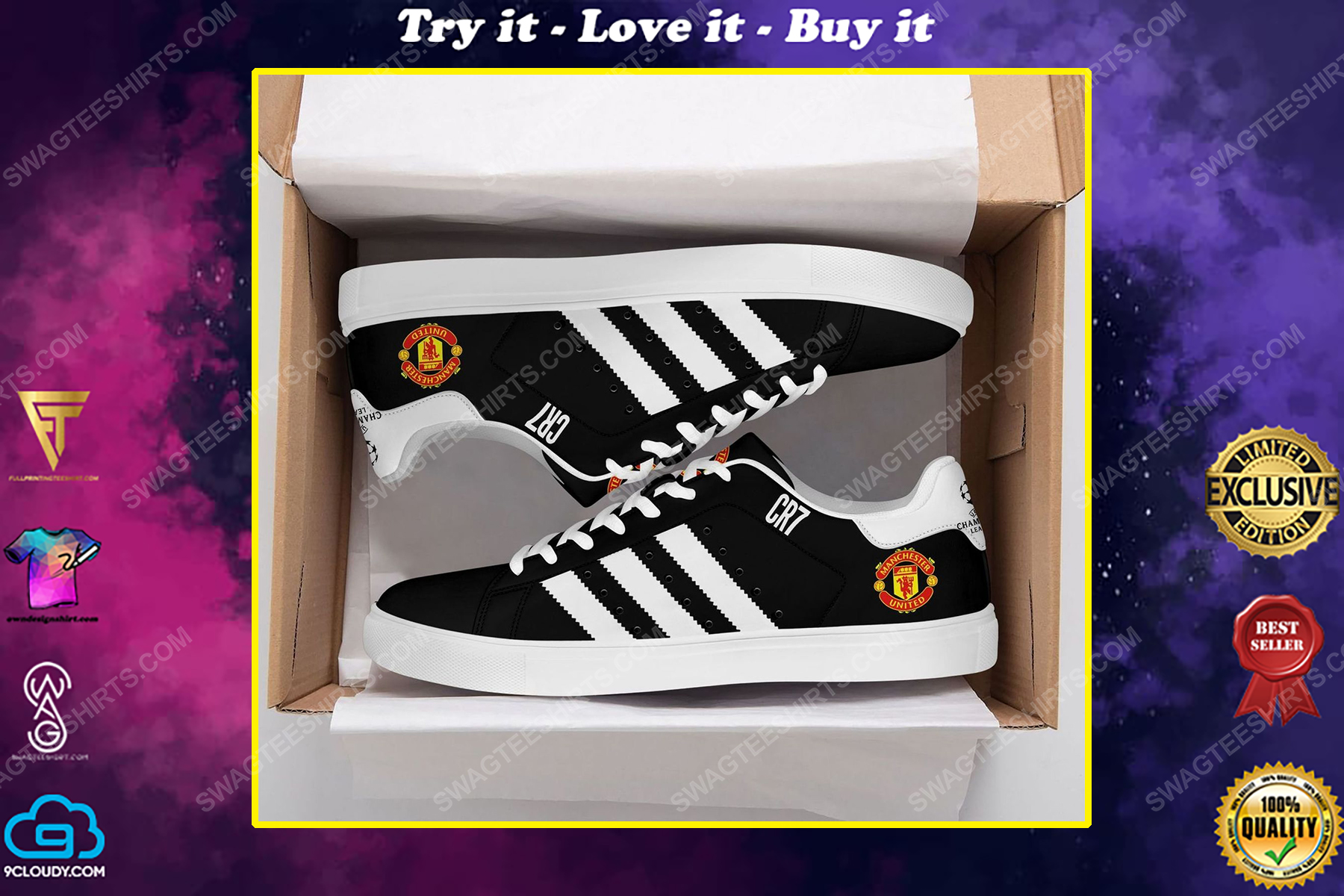Manchester united football club cr7 stan smith shoes