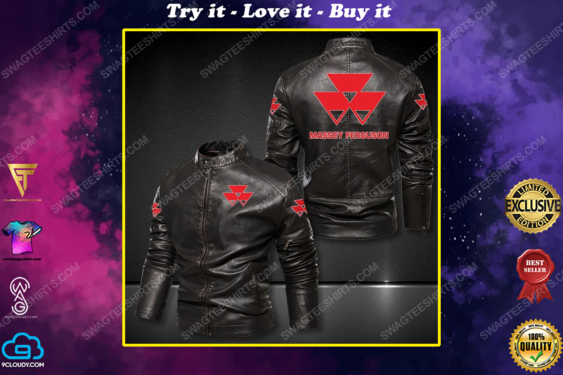Massey ferguson limited company leather jacket