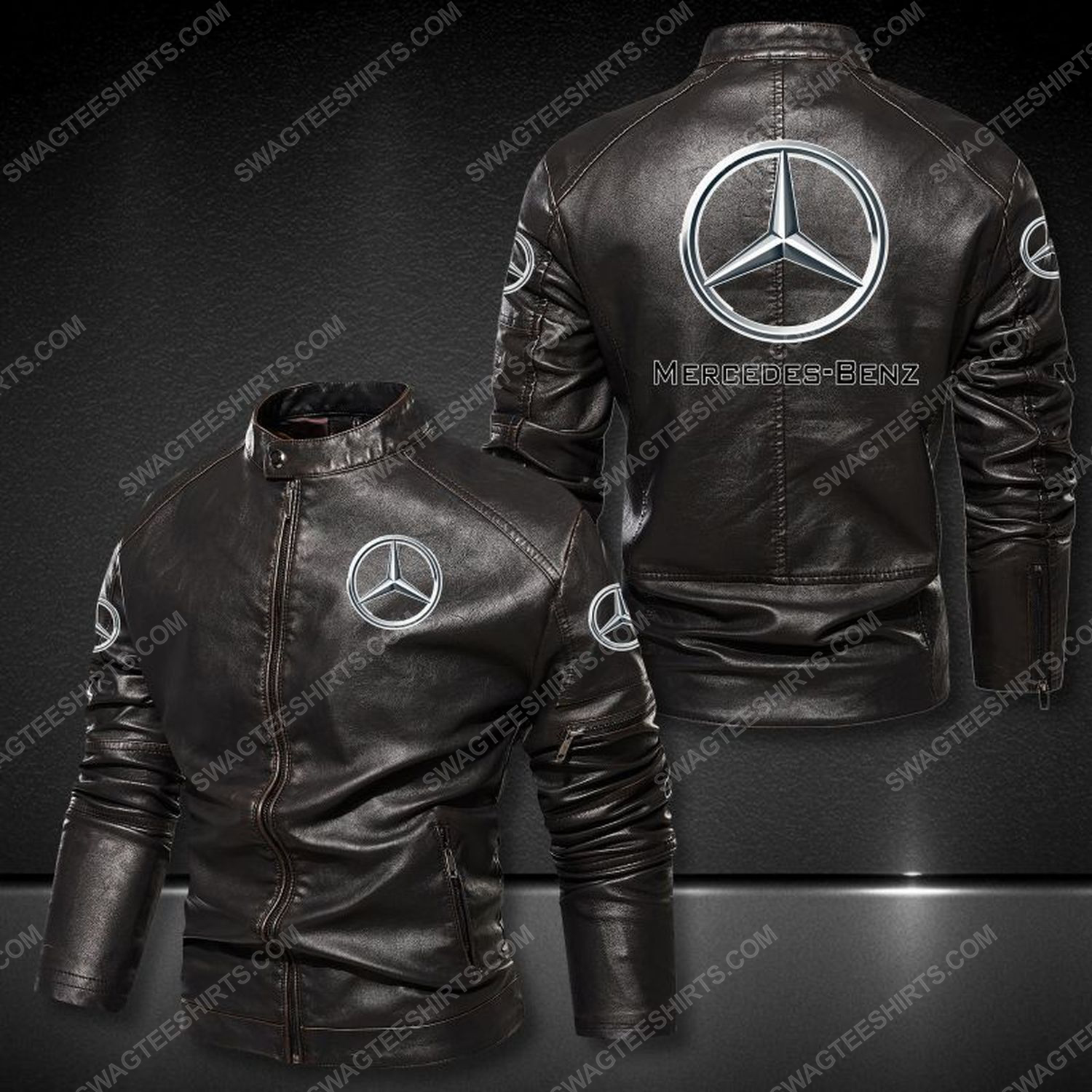 Mercedes-benz sports car leather jacket 1 - Copy