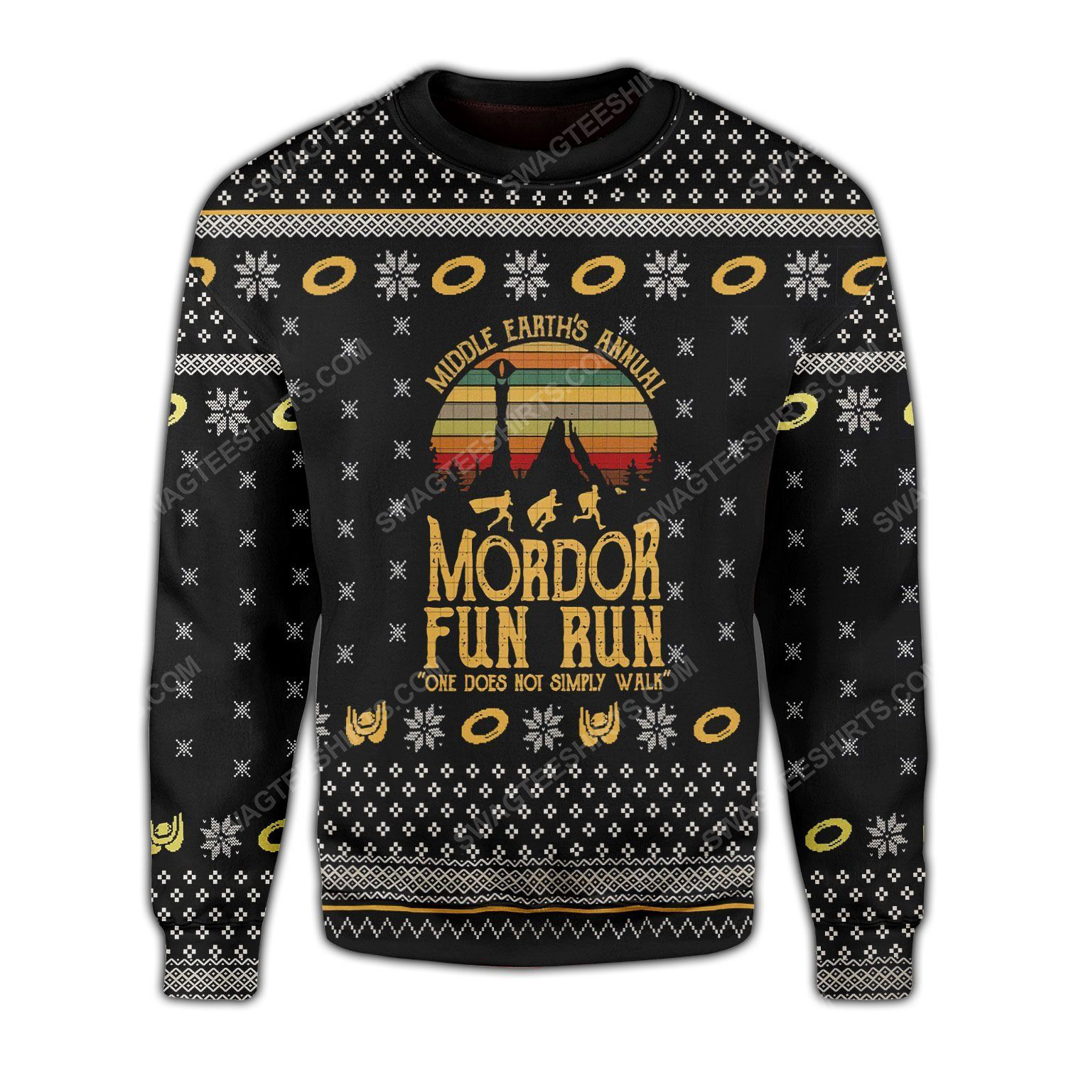 Mordor fun run the lord of the rings ugly christmas sweater - Copy (2)