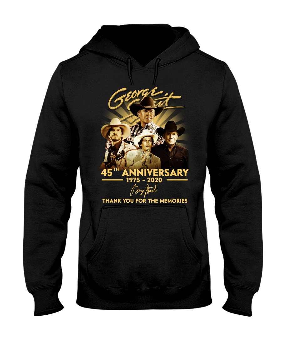 george strait 45th anniversary 1975-2020 thank you for the memories hoodie