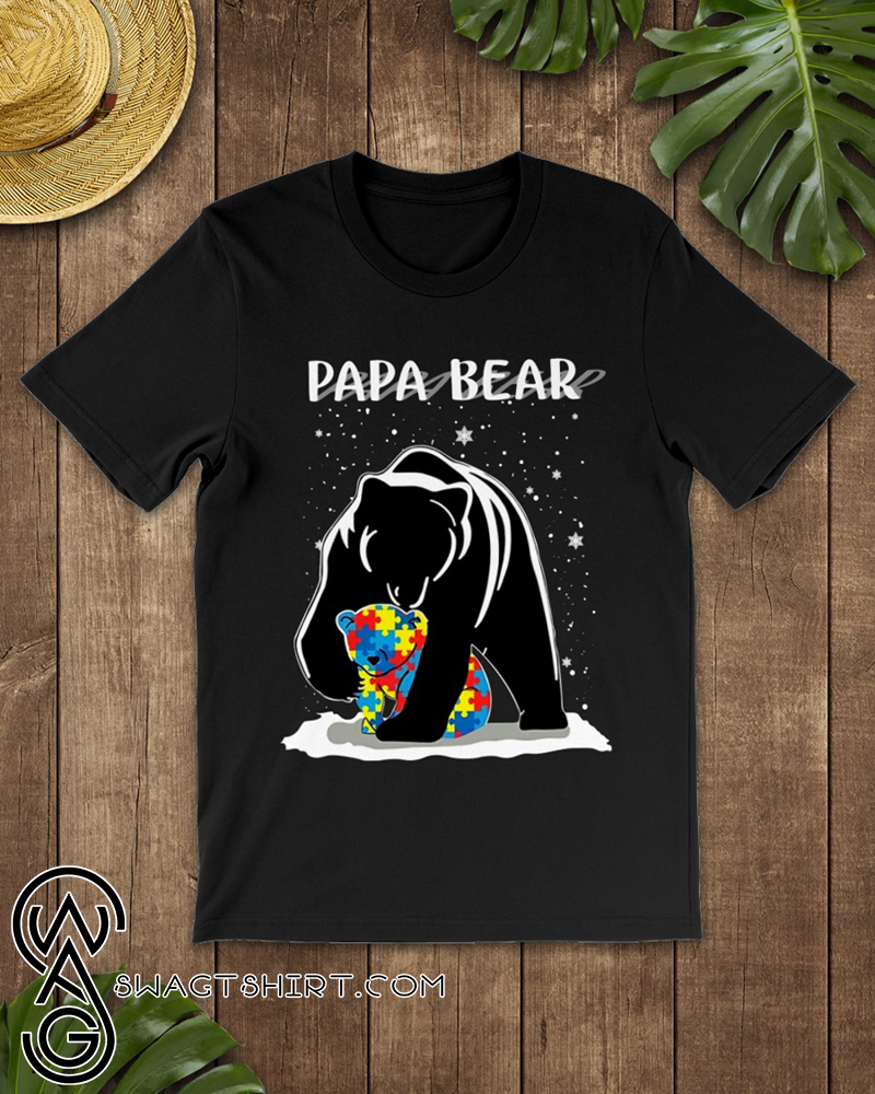 Papa bear autism awareness shirt