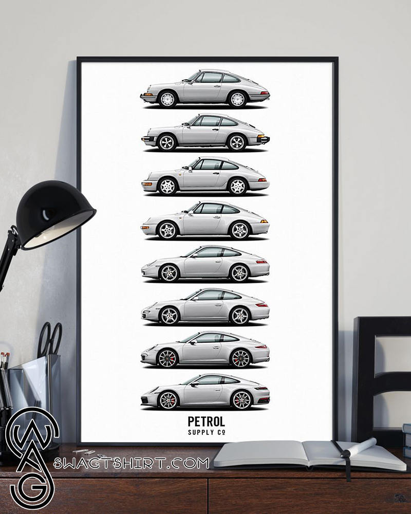 Porsche 911 generations poster