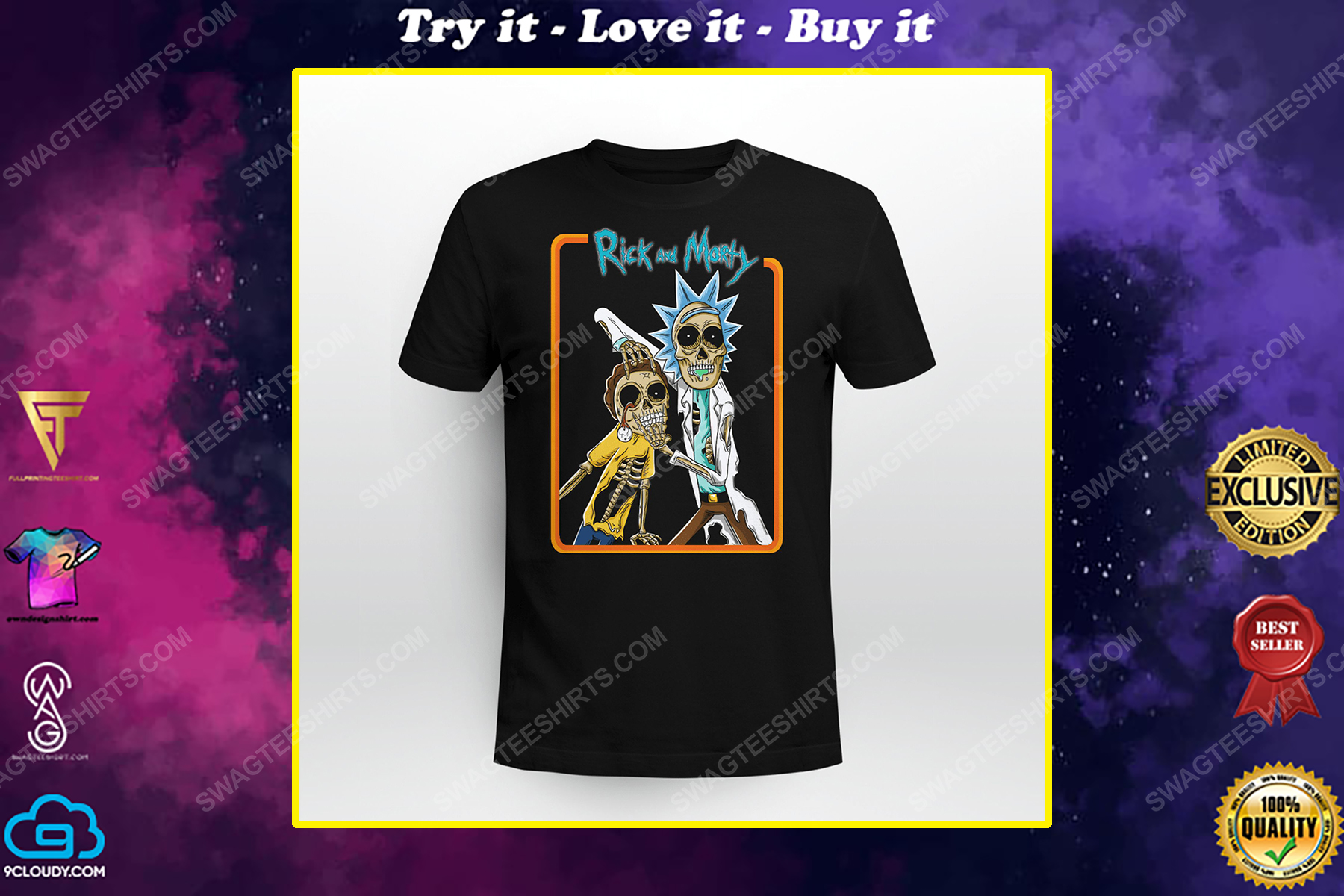 Rick and morty tv show zombie halloween shirt