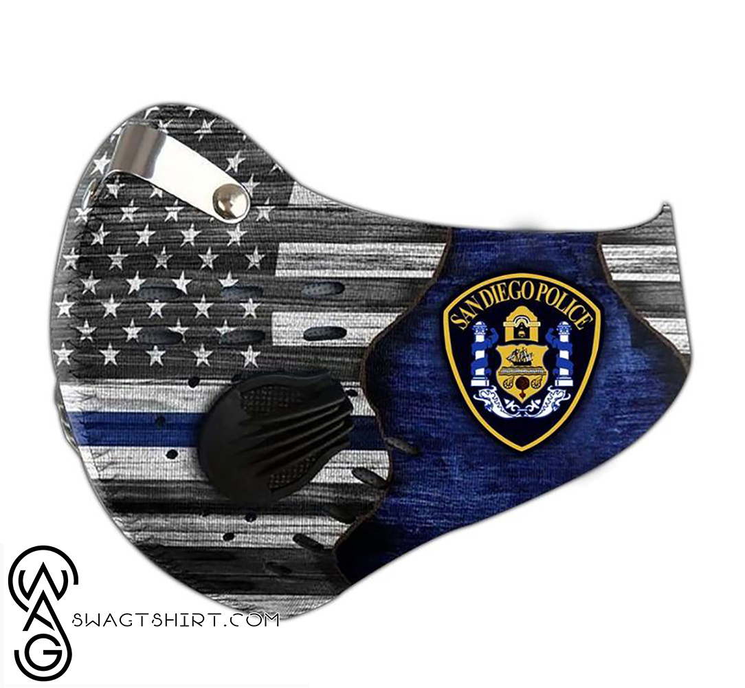 San diego police department filter activated carbon face mask