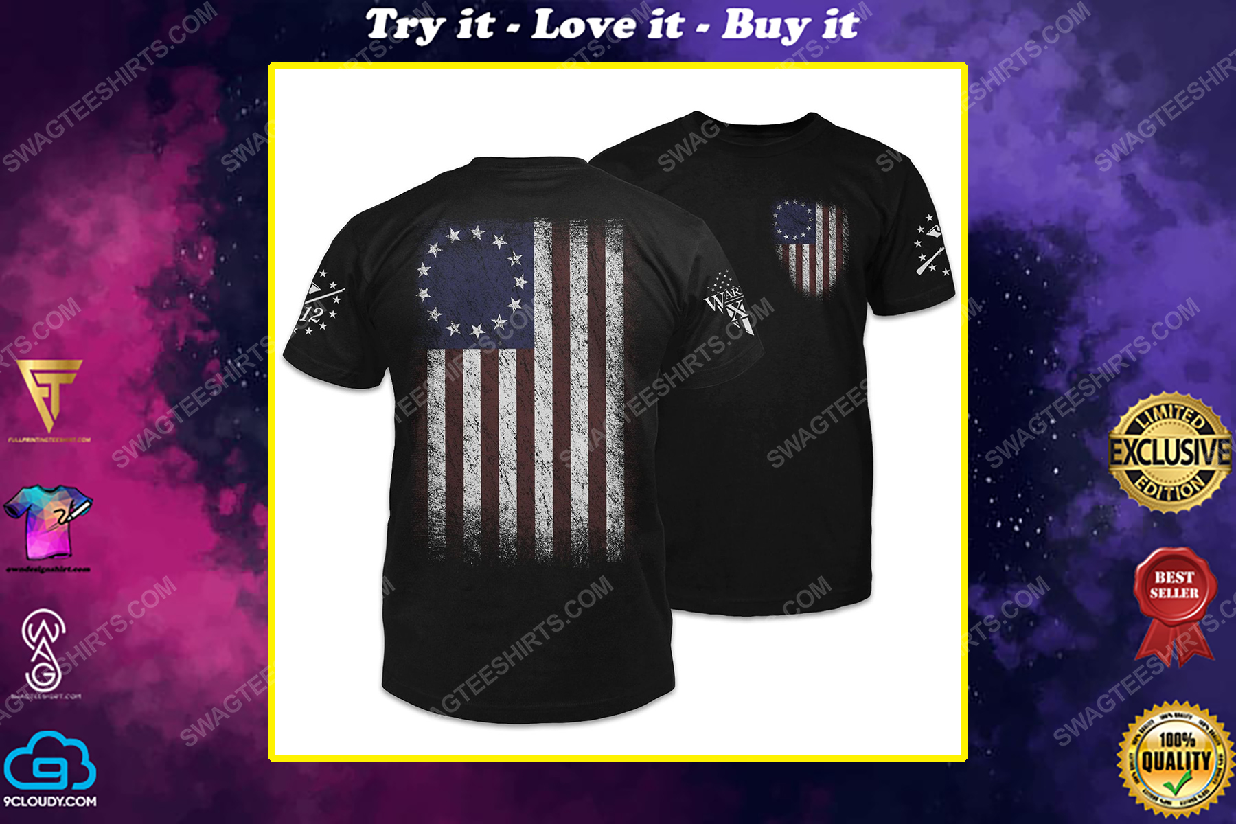 Stand for the usa betsy ross flag shirt