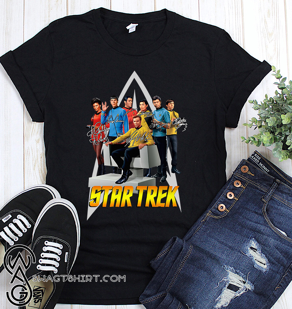 Star trek movie signatures shirt