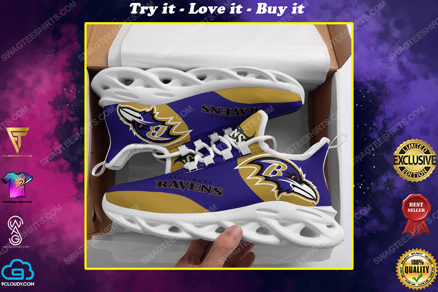 The baltimore ravens football team max soul shoes