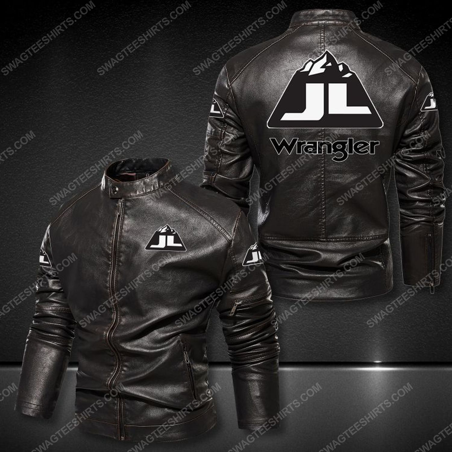 The jeep wrangler car sports leather jacket 1 - Copy