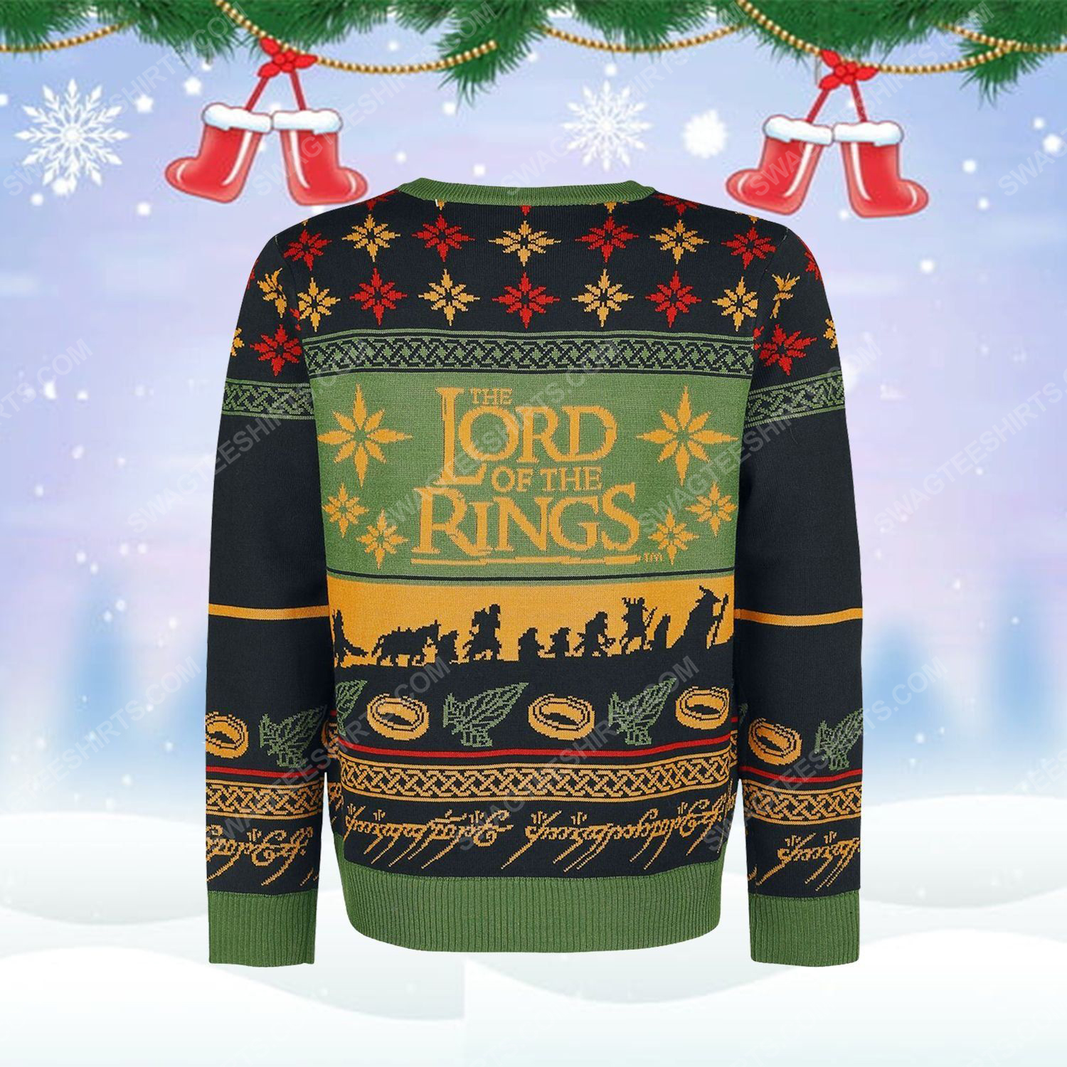 The lord of the rings series ugly christmas sweater