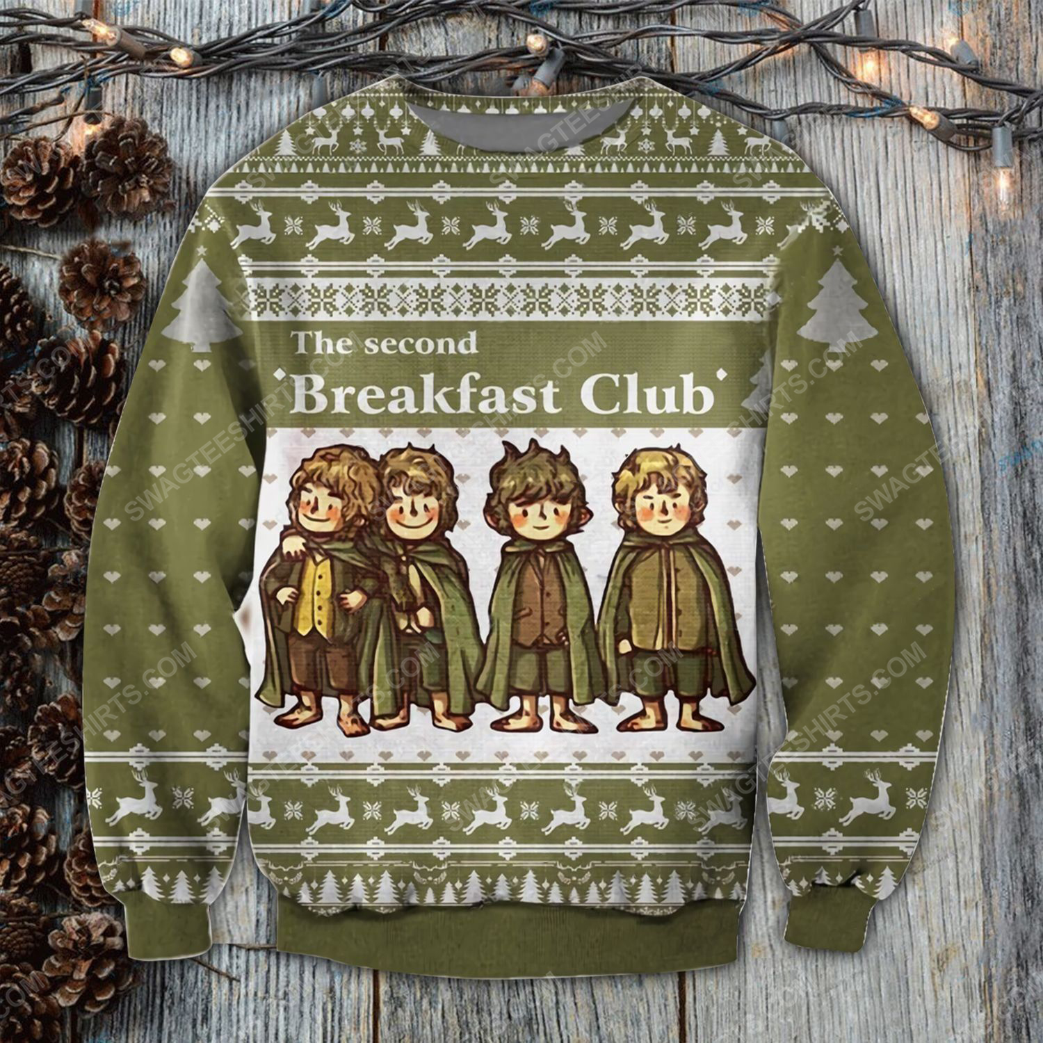 The lord of the rings the second breakfast club ugly christmas sweater - Copy (2)