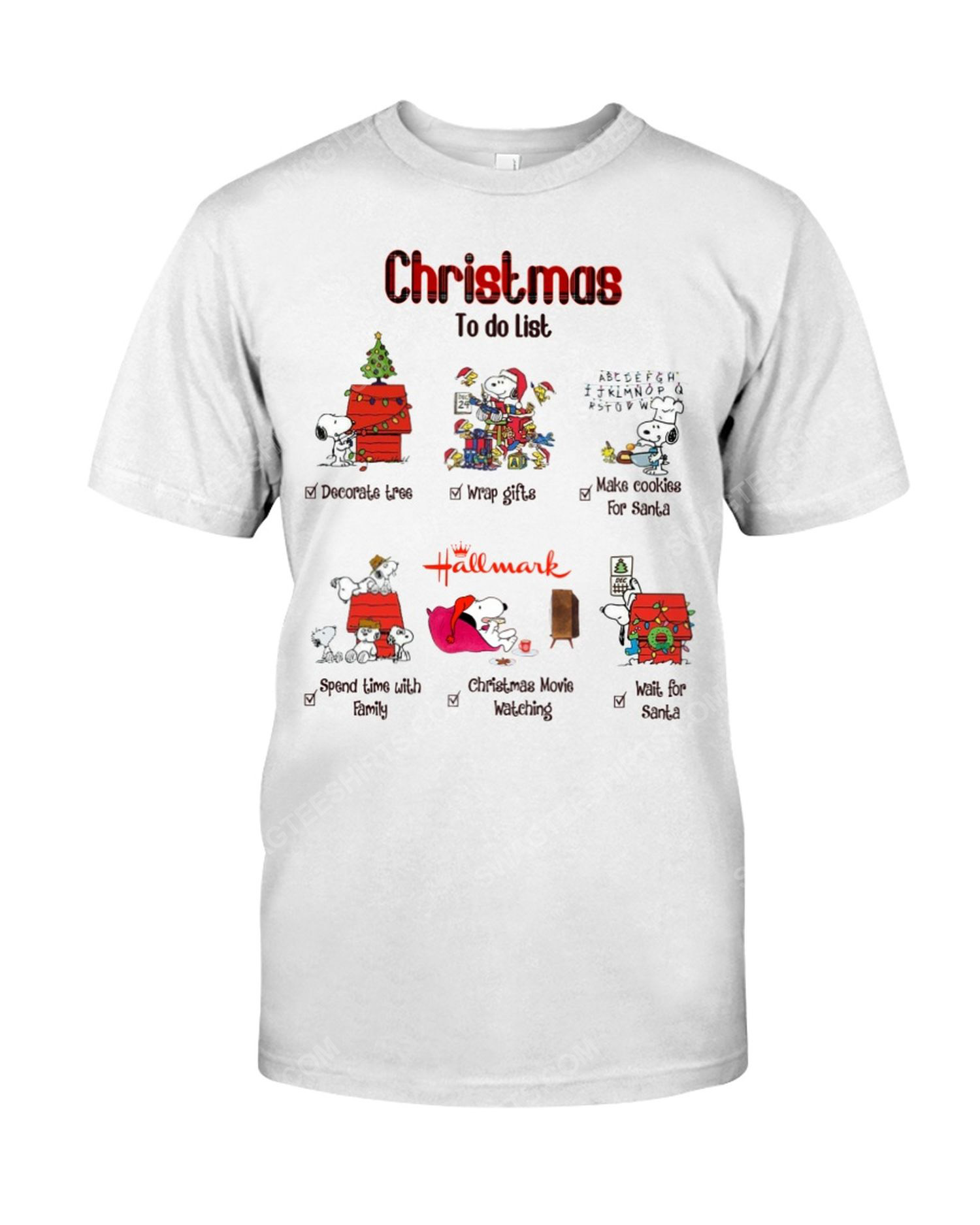 The snoopy christmas to do list hallmark shirt