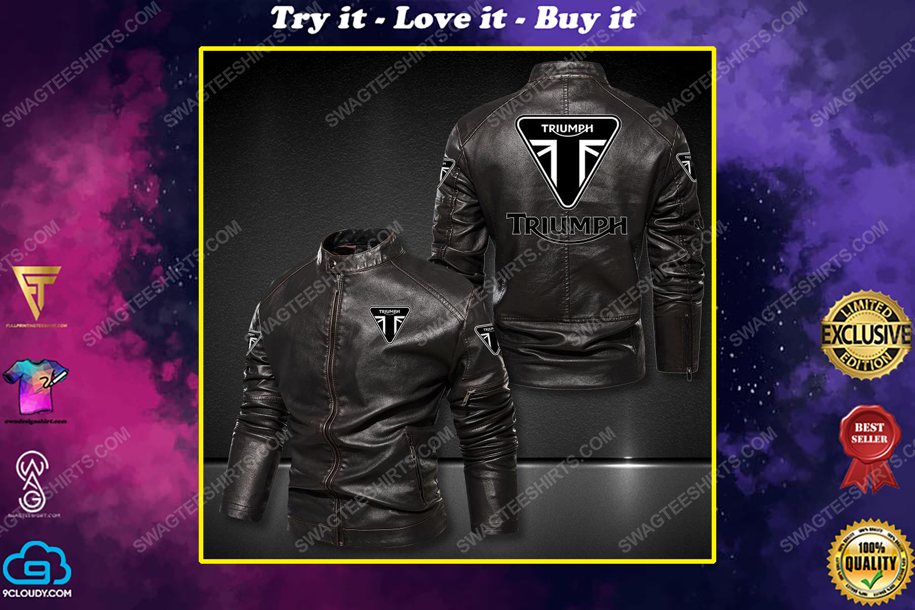 Triumph motorcycles sport leather jacket