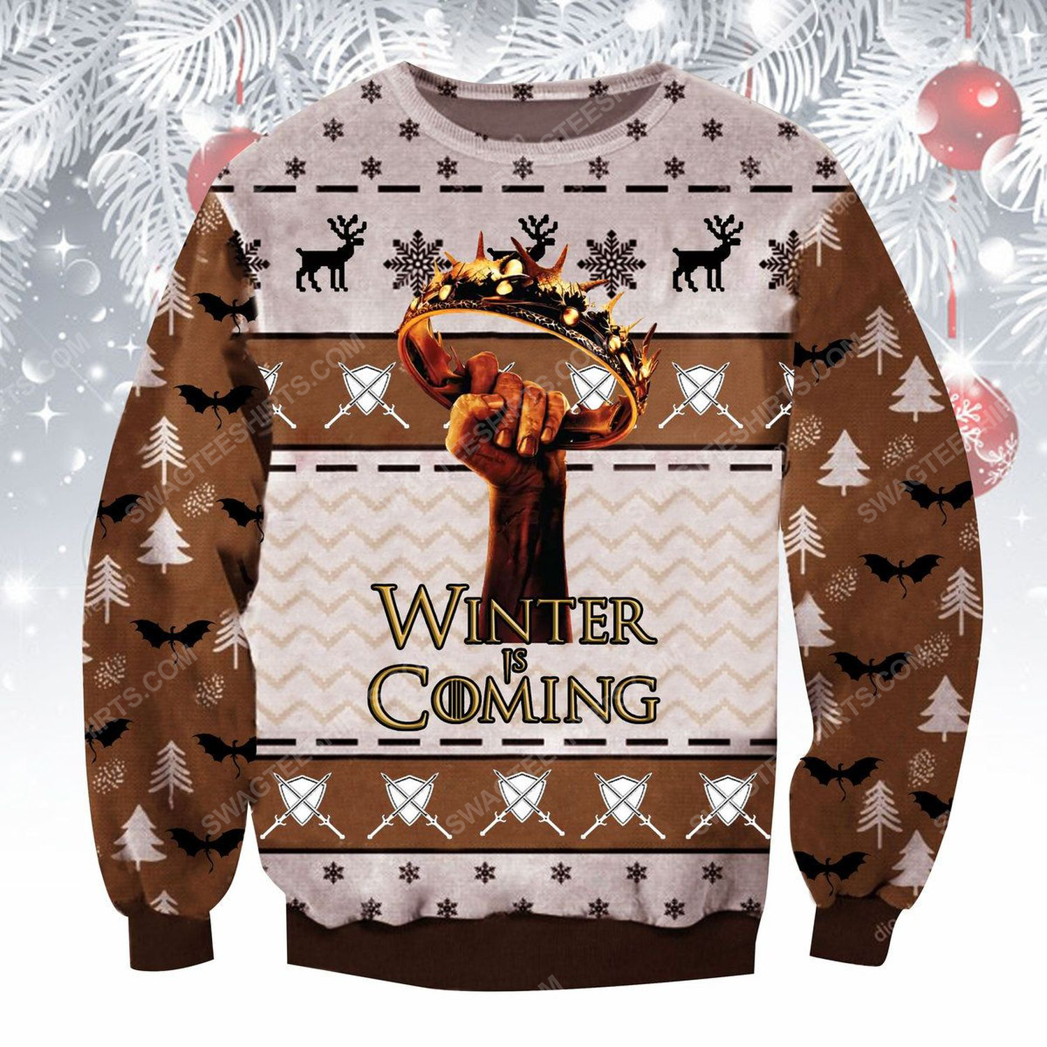 Winter is coming game of thrones ​ugly christmas sweater - Copy (2)