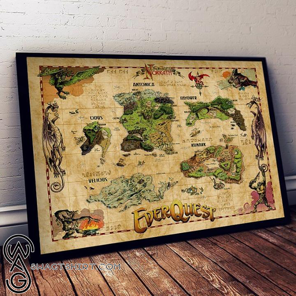 Everquest the world of norrath map poster