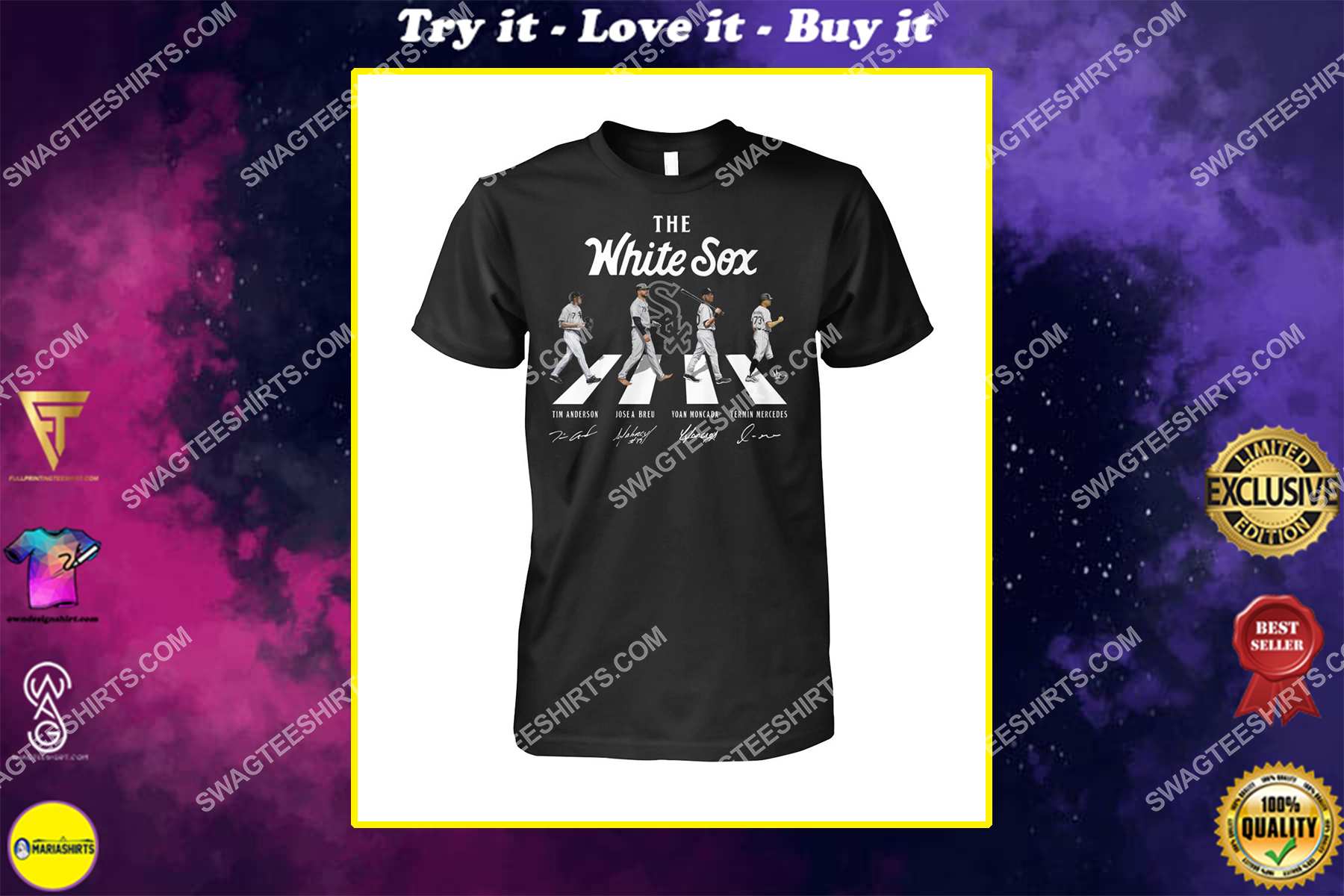 abbey road the chicago white sox signatures shirt