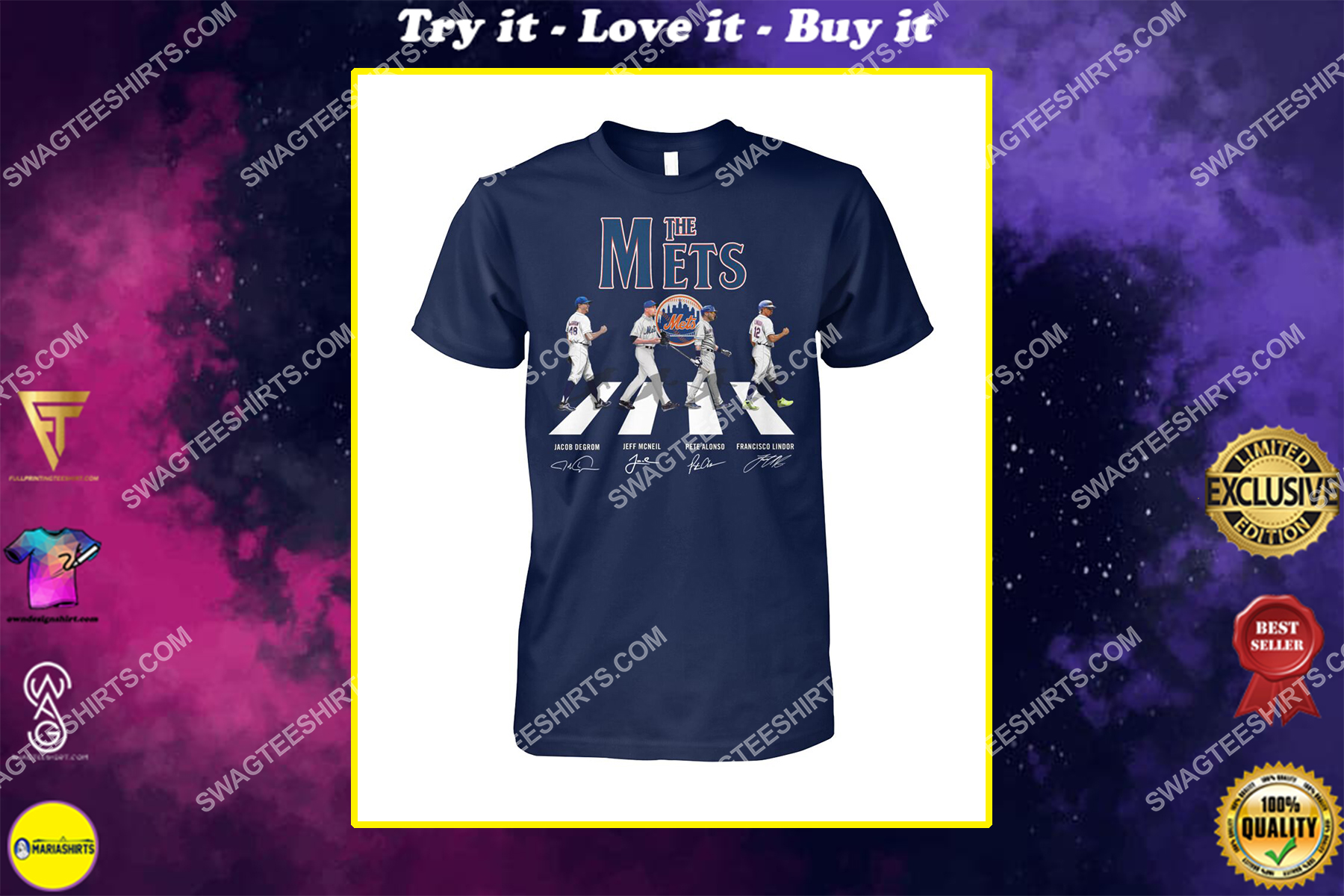 abbey road the new york mets signatures shirt