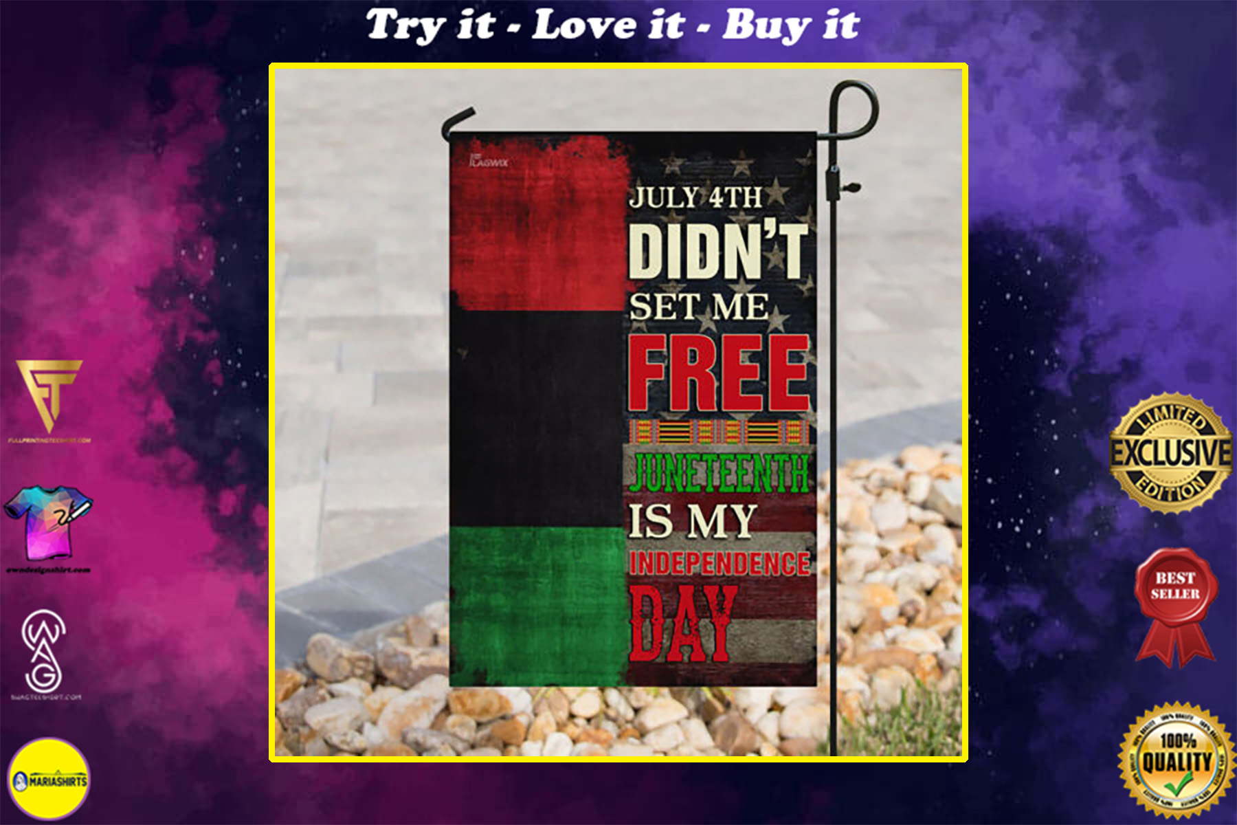 american flag juneteenth is my independence day african all over print flag